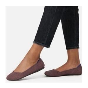 Womens Rothy’s Truffle Python Rounded Toe Brown Flats Size 9 EUC!